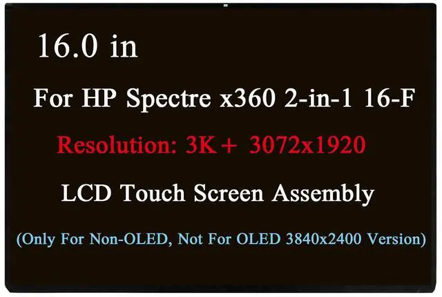 Main image of 3K+ LCD Touch Screen Assembly For HP Spectre x360 2-in-1 16-f0013dx 16-f1013dx