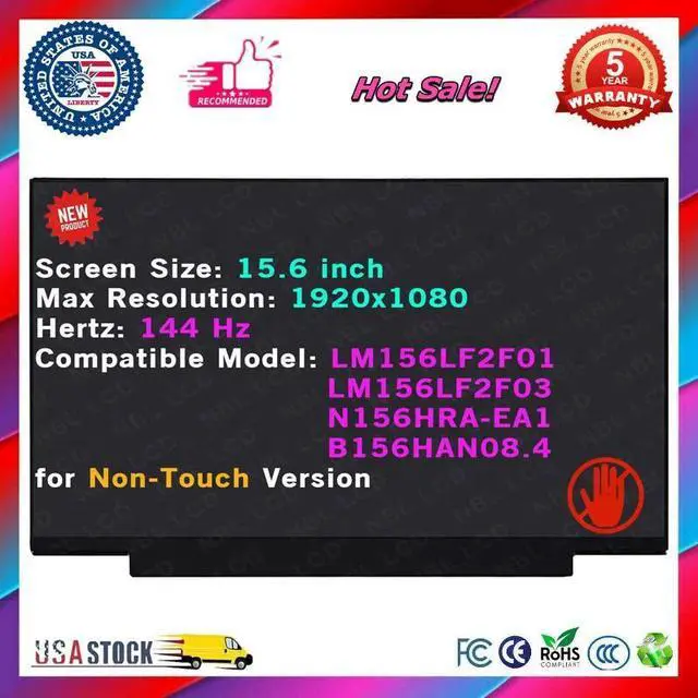 Main image of for Dell G15 5510 5511 5515 5520 5525 LCD Replacement FHD Non-Touch Screen 15.6"