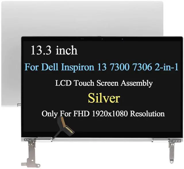 Main image of 13.3" FHD for Dell Inspiron 13 7300 7306 2-in-1 LCD Touch Screen Assembly Silver