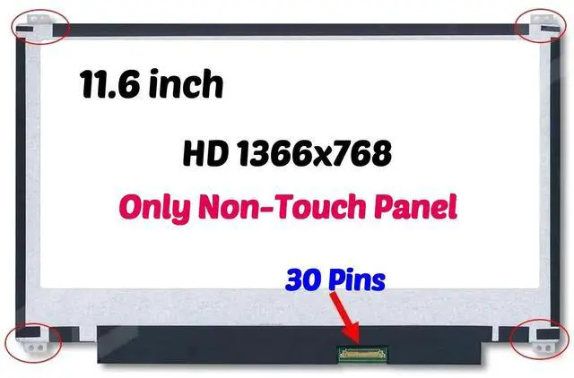 Main image of N116BGE-EB2 REV. C1 LCD LED Screen Display Panel 30 Pins Non-Touch Replacement