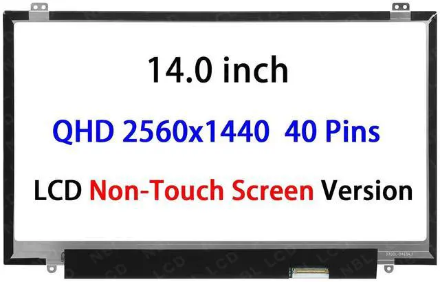 Main image of LP140QH1-SPD1 LED LCD Non-Touch Screen Display Replacement QHD 2560x1440 40 Pin