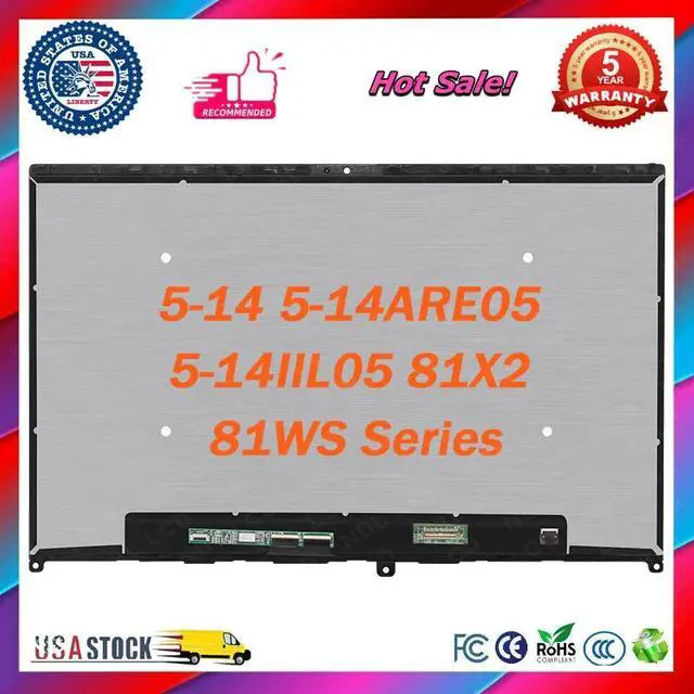 Alt view image 2 of 3 - 14" For Lenovo IdeaPad Flex 5-14ITL05 5-14ALC05 81WS 82HS 82HU LCD Touch Screen