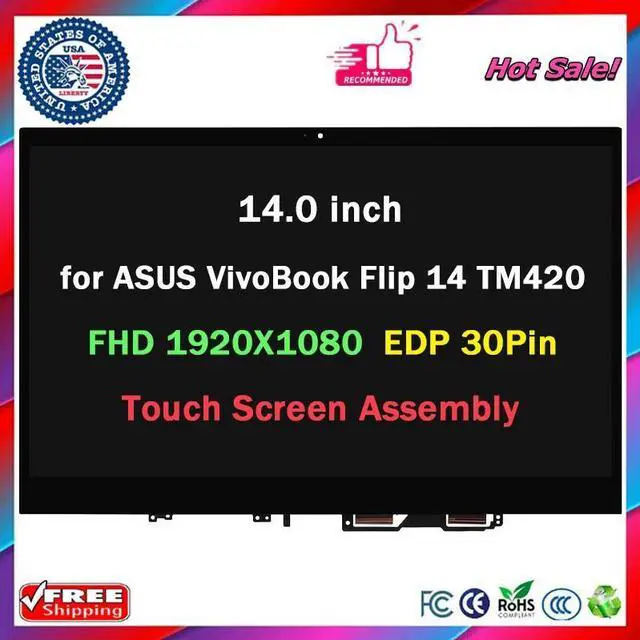 Main image of for ASUS VivoBook Flip TM420 TM420UA-WS51T LCD Touch Screen Digitizer Assembly