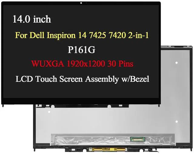 Main image of New 14" for Dell Inspiron 14 7425 7420 2-in-1 P161G LCD Touch Screen Replacement