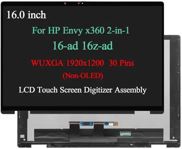 Main image of 16" WUXGA LCD Touch Screen Assembly for HP Envy x360 2-in-1 16-ad0000 16-ad0xxx