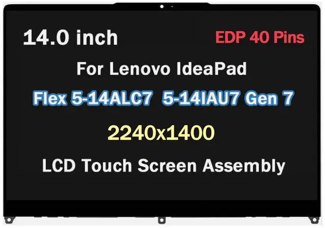 Main image of NEW For Lenovo IdeaPad Flex 5 14ALC7 82R9000KUS 2.2K LCD Touch Screen Assembly