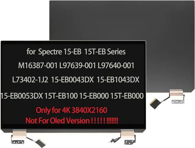 Main image of UHD 15.6" for HP Spectre X360 15-EB 15-EB1043DX LCD Touch Screen Assembly Brown