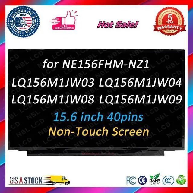 Main image of LQ156M1JW03 LQ156M1JW04 Led Lcd Screen 15.6" FHD 1920x1080 240Hz 40 Pin Narrow