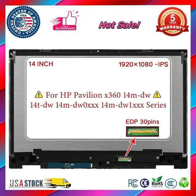 Main image of for HP Pavilion X360 14M-DW 14-DW LCD Touch Screen Digitizer Assembly L96515-001