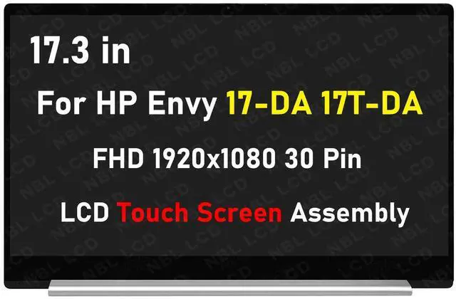 Main image of N87242-001 For HP Envy 17-DA0013DX FHD LCD Touch Screen Assembly Replacement
