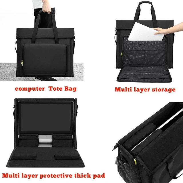 Alt view image 7 of 7 - 21/24 inch LCD Screen Computer Tote Bag for iMac All in One Desktop Monitor Computer Bag Travel Storage Carrying with Shoulder Strap