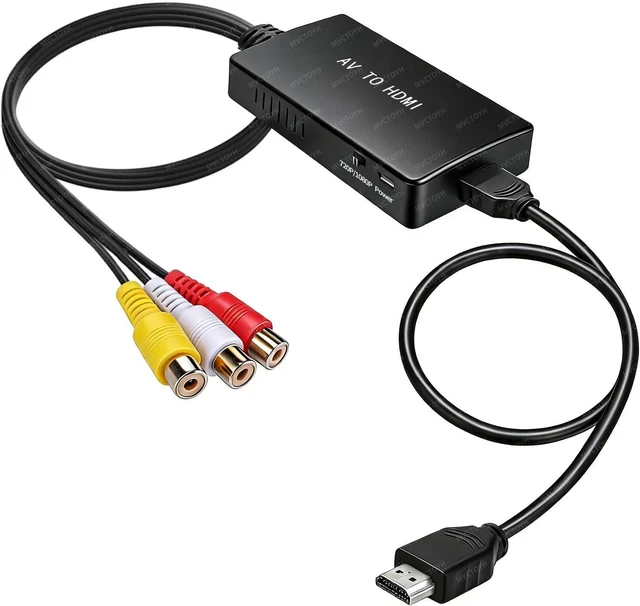 Main image of RCA to HDMI Adapter, 1080P AV Video Audio Converter with HDMI Cable for Xbox PS3 PS4 DVD VCR TV STB
