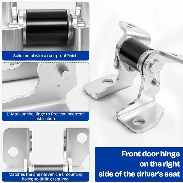 Alt view image 5 of 7 - 55113665AI Driver Side Left Front Lower Door Hinge for Dodge Durango for Dodge Durango 2012-2026, for Chrysler 300 2013-2023, for Jeep Grand Cherokee 2013-2024
