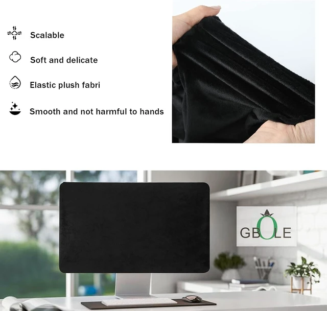 Alt view image 2 of 4 - Monitor Dust Cover Compatible with iMac 27 inch or AllinOne Computer AntiStatic Dustproof LCD Panel Case Computer Screen Protective Sleeve Desktop and TV Black (27 inch Monitor Dust Cover
