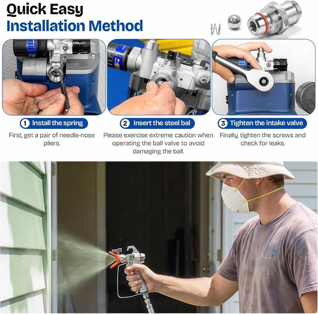 Alt view image 2 of 7 - 16E844 Sprayer Inlet Valve Replacement Kit for Graco Magnum X5 X7 B,C,D for Graco Magnum X5 X7(B,C,D Series),LTS 15 B C Series,LTS 17 B Series,LTS15, LTS17, 275025, 262800, 262805, 17K955,17K960