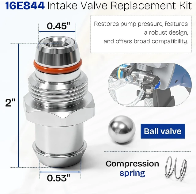 Alt view image 3 of 7 - 16E844 Sprayer Inlet Valve Replacement Kit for Graco Magnum X5 X7 B,C,D for Graco Magnum X5 X7(B,C,D Series),LTS 15 B C Series,LTS 17 B Series,LTS15, LTS17, 275025, 262800, 262805, 17K955,17K960