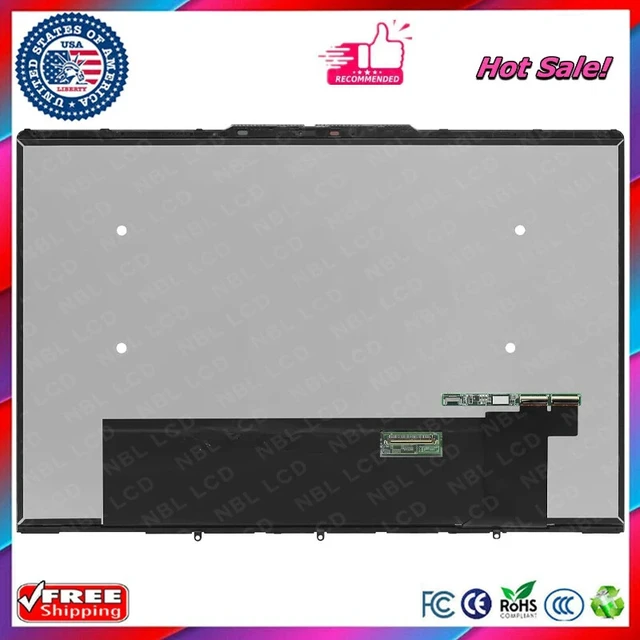 Alt view image 2 of 3 - 14" for Lenovo Yoga 7i Gen 7 7-14IAL7 7-14ARB7 82QF 82QE 5D10S39810 LED LCD Touch Screen w/Bezel 2K 40 Pins Type 82QE