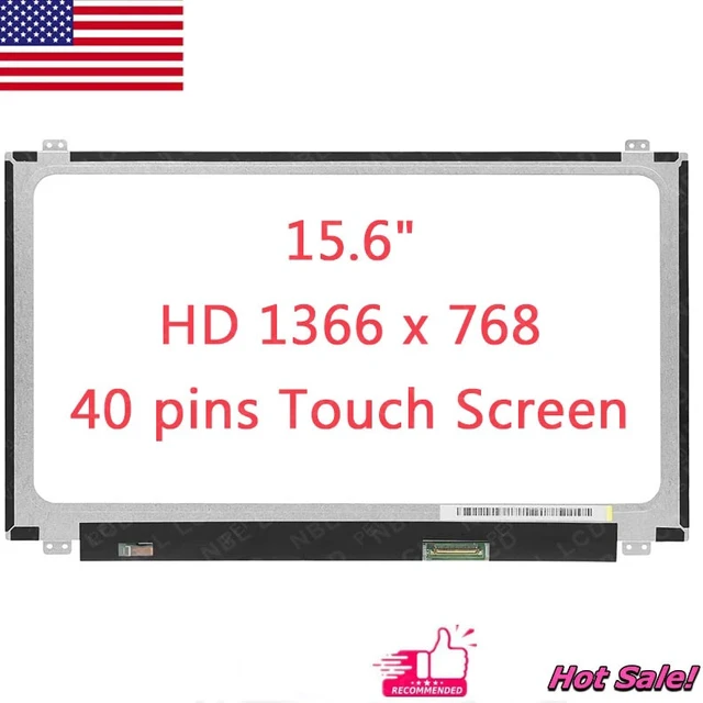 Alt view image 2 of 3 - 15.6" New LCD Screen Replacement for NT156WHM-T00 N156BGN-E41 LCD Display Touch HD 40 Pins