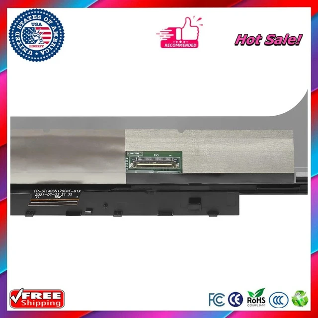 Alt view image 3 of 3 - 14.0" for HP Pavilion x360 14-ek 14t-ek 14-ek0097nr 14-ek0015TU 14-ek0013dx 14-ek0023dx 14-ek0033dx N09468-001 LCD Touch Screen Display 1920x1080