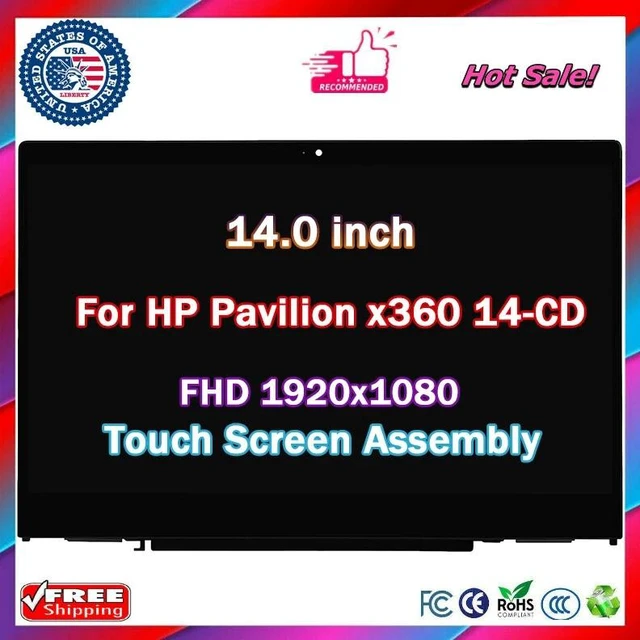 Main image of 14.0" for HP Pavilion x360 14m-cd0000 14-cd1000 14-cd2000 14-cd0011nr 14-cd2053cl 14-cd0009la FHD LCD Touch Screen Assembly