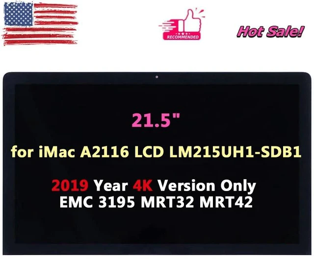 Main image of 4K Screen Replacement for iMac A2116 LCD 21.5" 2019 Year EMC 3195 MRT32 MRT42
