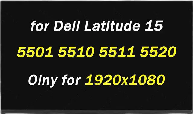 Main image of Replacement for Dell Latitude 15 5501 5510 LCD Screen for Latitude 5511 5520 Display B156HAN02.5 30 Pins 60Hz FHD 1920x1080 15.6" LCD Non-Touch Screen Laptop Panel (Only for Non-Touch Screen