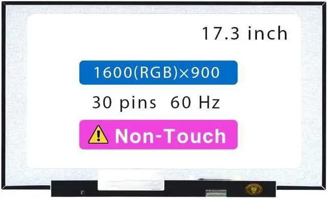 Alt view image 2 of 3 - NUOLAISUN 17.3" Screen Replacement NT173WDM-N15 NT173WDM N15 for HP 17-CP0045CL 17-CP0025CL HD+ 1600x900 30 pins LCD Non-Touch Display Panel