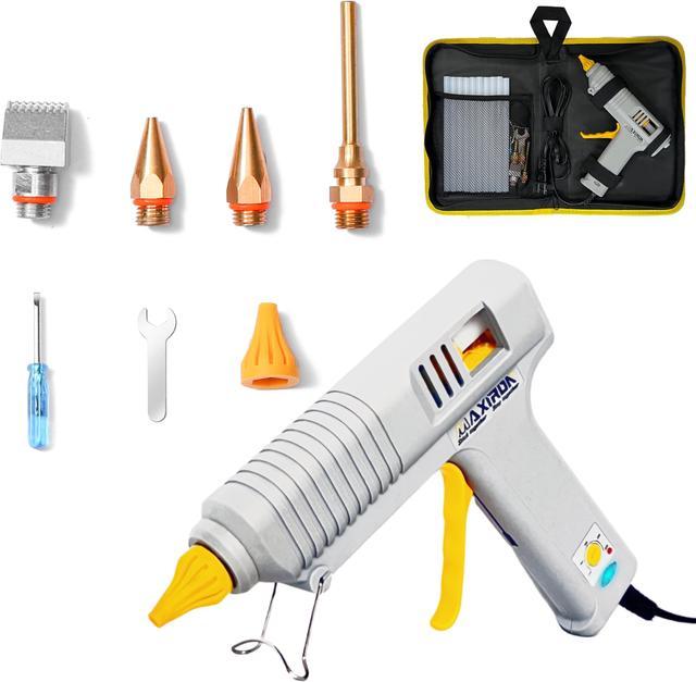 MAXIRON Full Size Hot Glue Gun with 4 Nozzles - 150 Watts Temperature  Adjustable Glue Guns with Heating Indicator Light. Heavy Duty Glue Gun Kit  for Crafting,Wood,PVC,Glass,Home Repair. 