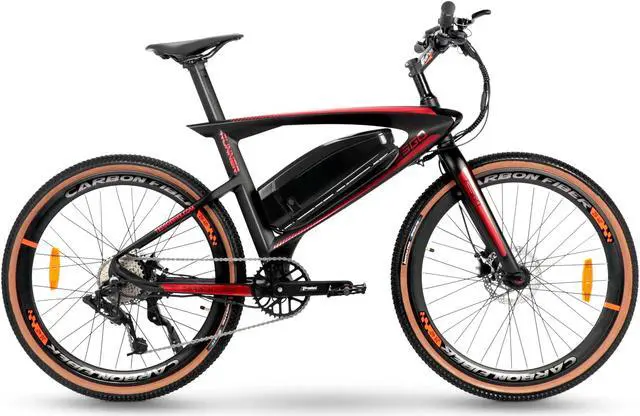 Main image of 500W Carbon fiber Mountain EBike  for Adults,Dual Hydraulic Brake,Shimano 9 Speed ,IPX6 water-resistant