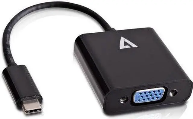 Alt view image 8 of 8 - V7 V7UCVGA-BLK-1N USB-C male to VGA female Adapter Black