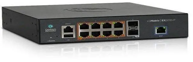 Alt view image 3 of 4 - Cambium Networks - MX-EX2010PXA-U - Cambium cnMatrix EX2010-P Intelligent Ethernet Switch 8 1G PoE+ Access Ports and