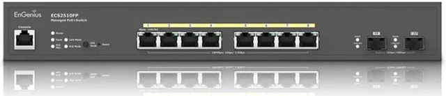 Main image of ENGENIUS TECHNOLOGIES ECS2510FP CLOUD 8-PORT 240W POE+ SWITCH 2XSFP+
