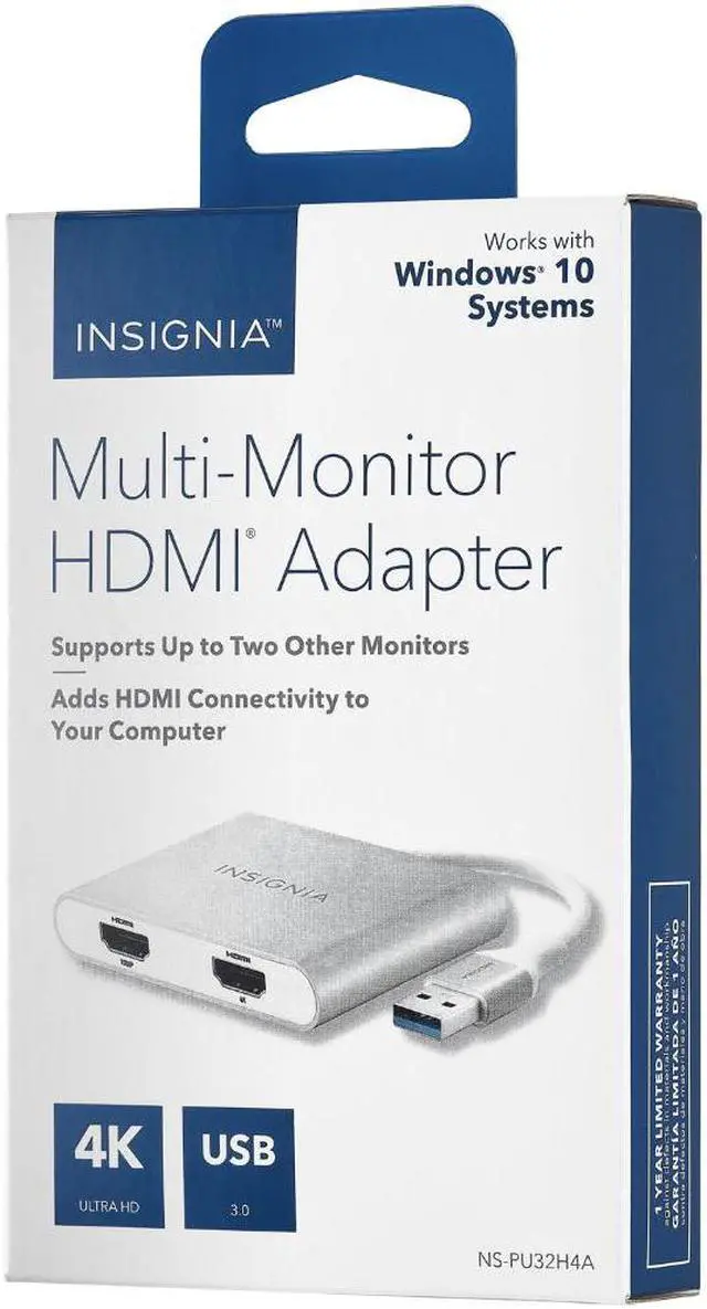 Alt view image 10 of 11 - Insignia - USB to Dual HDMI Adapter - Model: NS-PU32H4A