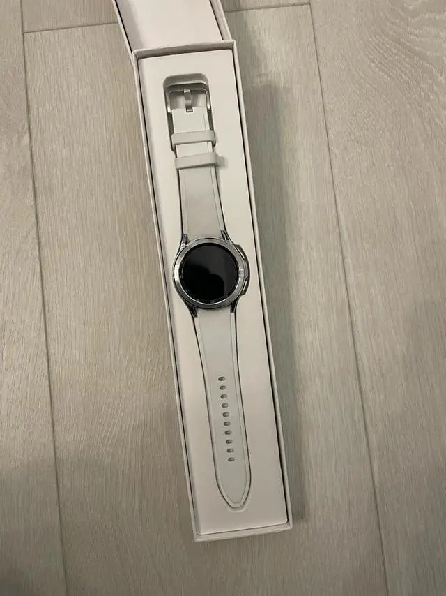 Alt view image 4 of 5 - Samsung Galaxy Watch4 Classic 42mm Silver Stainless Steel