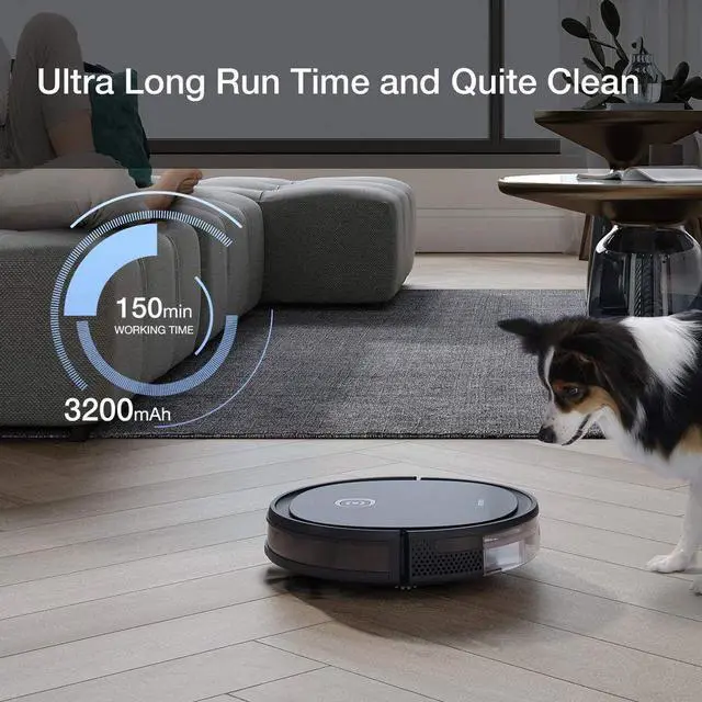 Alt view image 4 of 12 - Ecovacs Deebot OZMO U2 Pro Robot Vacuum Cleaner