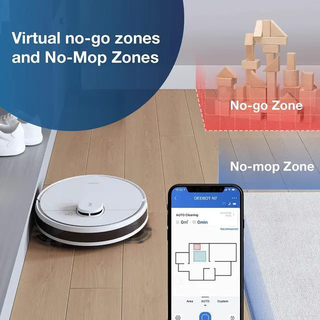 Alt view image 3 of 7 - ECOVACS Deebot OZMO N7 Robot Vacuum and Mop