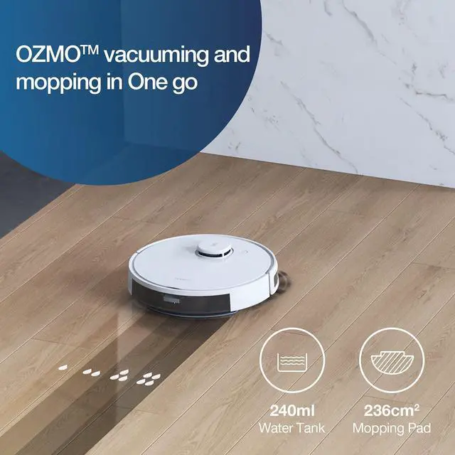 Alt view image 5 of 7 - ECOVACS Deebot OZMO N7 Robot Vacuum and Mop