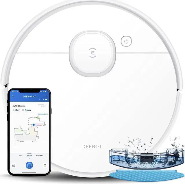 Alt view image 2 of 7 - ECOVACS Deebot OZMO N7 Robot Vacuum and Mop