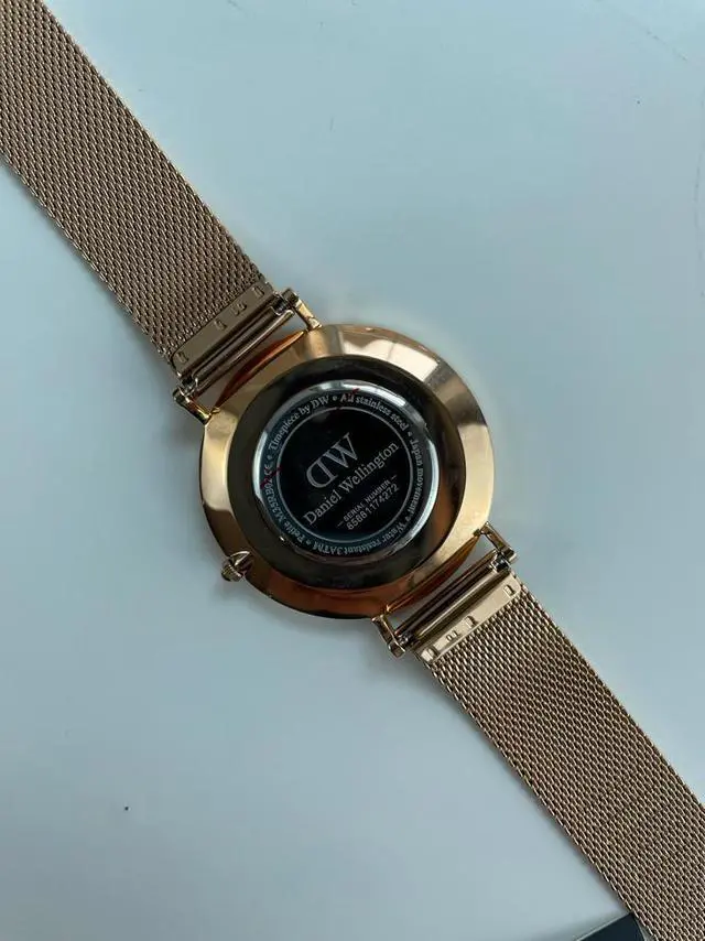 Alt view image 4 of 5 - Daniel Wellington Petite Melrose Black Watch with Rose Gold Strap