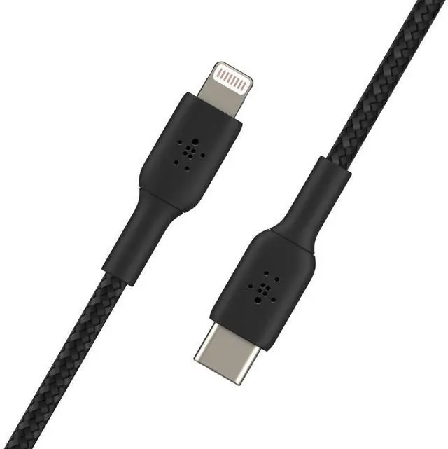Alt view image 8 of 8 - BELKIN CAA004bt2MBK Black Braided USB-C to Lightning Cable, Boost Charge MFi-Certified iPhone USB-C Cable