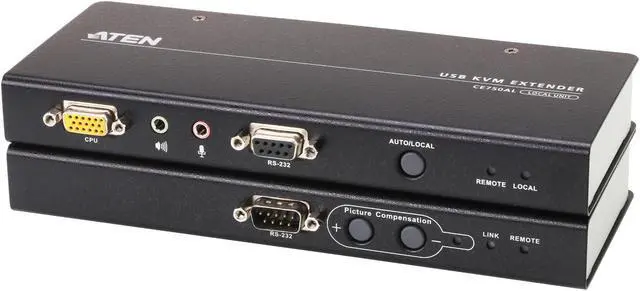 Alt view image 12 of 15 - ATEN USB VGA/Audio Cat 5 KVM Extender (1280 x 1024@200m)-TAA Compliant