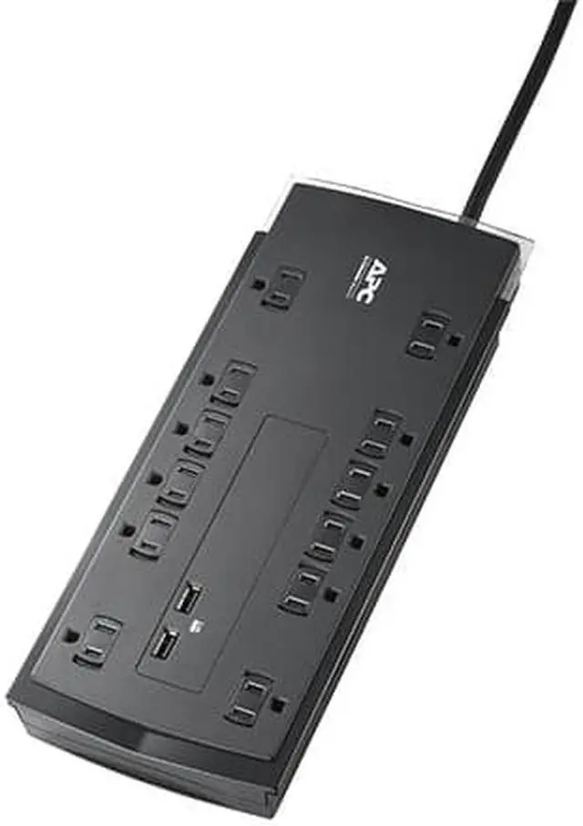 Alt view image 14 of 18 - APC UP P12U2 Performance SurgeArrest 120V 12 Outlet w 2x2.4A USB Charger RTL