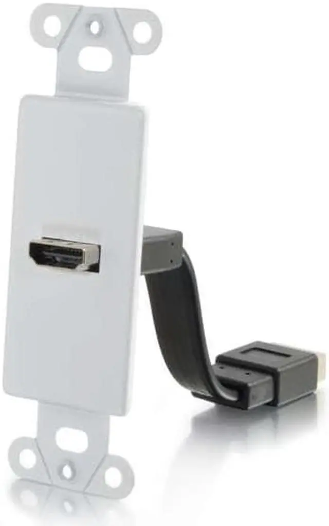 Alt view image 9 of 10 - C2G HDMI Pass Through Decorative Wall Plate - White