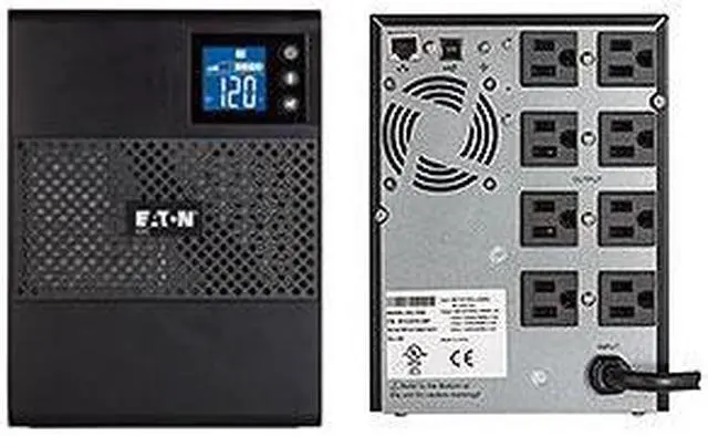 Alt view image 7 of 15 - Eaton 5SC1500 5SC UPS 1500 VA 1080 Watt 120V Line-Interactive Battery Backup Tower USB - Tower - 5 Minute Stand-by - 110 V AC Input - 8 x NEMA 5-15R -