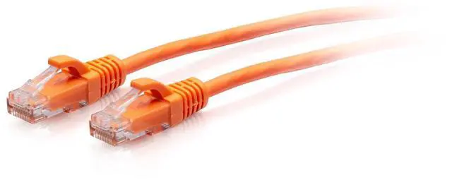 Alt view image 2 of 2 - C2G 7ft Cat6a Snagless Unshielded UTP Slim Ethernet Patch Cable Orange C2G30177