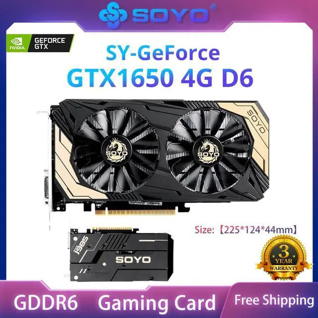 SOYO NVIDIA GeForce GTX1650 Monarch Dragon 4G Graphics Card GDDR6