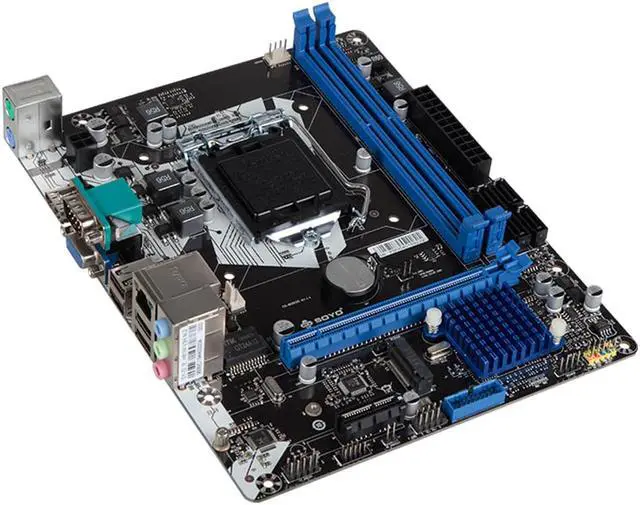 Alt view image 4 of 5 - SOYO H81M-V3H M.2 Motherboard Dual Channel DDR3 Memory VGA M.2 PCIEx4 SSD USB3.0 SATA LGA1155 Intel Original Motherboard