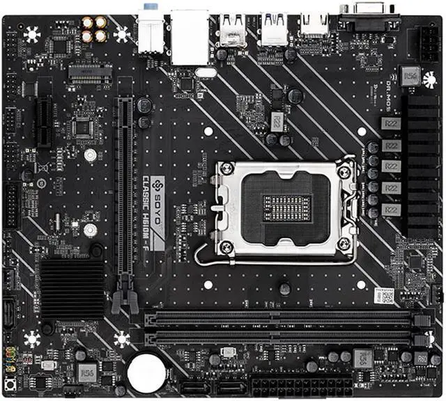 Alt view image 2 of 6 - SOYO World Premiere Classic H610M-F Motherboard LGA1700 Slot Dual-channel DDR4 Memory USB3.2 M.2 I/N Supports Intel 12th Gen CPU