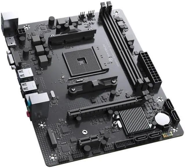Alt view image 4 of 6 - MAXSUN Motherboard B450M Dual-channel DDR4 Memory AM4 APU Mainboard M.2 NVME (supports Ryzen 4500 5600 5600G CPU)