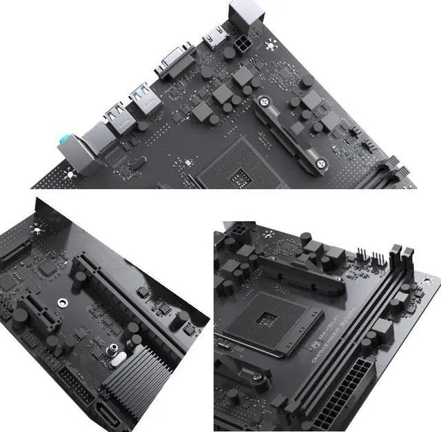 Alt view image 6 of 6 - MAXSUN Motherboard B450M Dual-channel DDR4 Memory AM4 APU Mainboard M.2 NVME (supports Ryzen 4500 5600 5600G CPU)